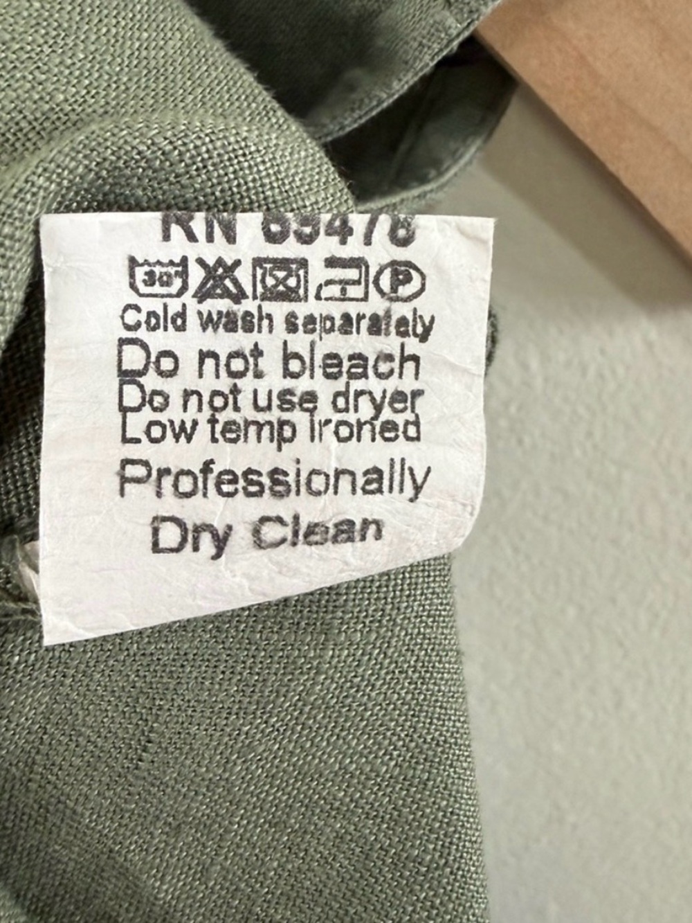 Linen Sleeveless Ruffle-Hem Dress in Olive Green - Picture 5 of 8